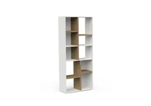 Bibliothèque Access 10 Niches – Blanc/Chêne