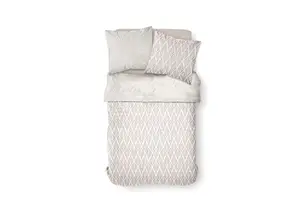 Parure De Lit Imprimé 240X220Cm Feuilles Sunshine - Beige