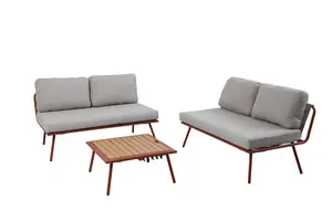 Salon Jardin Solea Modulable + Table Basse - Beige