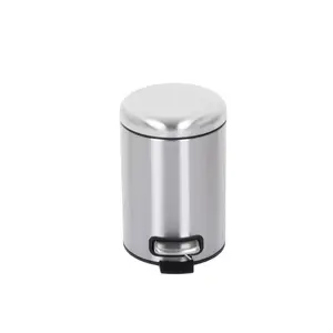 Poubelle 3L à Fermeture Souple - Gris