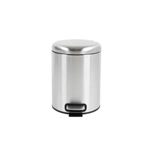 Poubelle 5L à Fermeture Souple - Gris