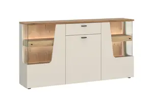 Buffet Cut Out 3 Portes - Chêne Beige