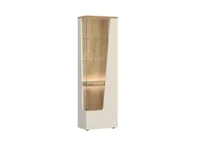 Vitrine Cut Out 1 Porte Droite - Chêne Beige