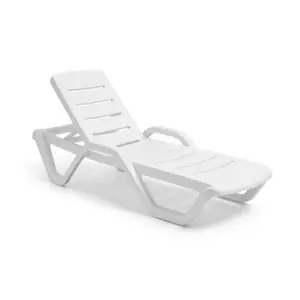 Bain De Soleil Ibiza Avec Accoudoirs - Blanc