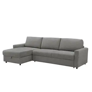 Canapé d’Angle Copenhagen avec Fonction Lit & Rangement – 284 × 160 × 90 cm - Gris Clair