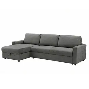 Canapé d’Angle Copenhagen avec Fonction Lit & Rangement – 284 × 160 × 90 cm Gris Foncé