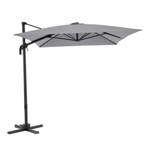 Parasol Déporté Samos Gris Clair – 2,5×2,5 m