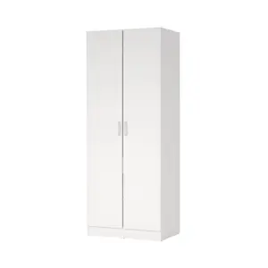 Armoire FOCUS 2 Portes + 1 Tiroir 78,5 x 49,8 x 200,4 cm Blanc