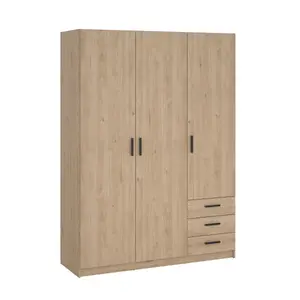 Armoire SPRINT 3 Portes + 3 Tiroirs 147 x 49,8 x 200,4 cm - Chêne