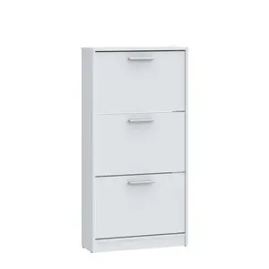 Meuble à chaussures Net402 - 3 abattants 58,2 × 115,5 × 20,4 cm - blanc