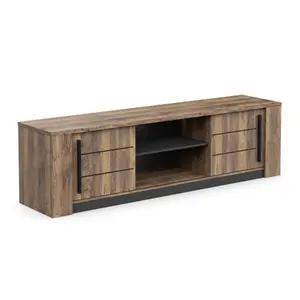 Meuble TV Monaco avec 2 portes / 2 niches – 185 × 42 × 52 cm