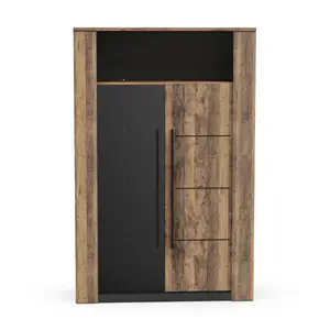 Vitrine Monaco avec 2 portes / 3 étagères / 1 niche – (LED INCLU)