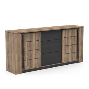 Buffet Monaco avec 2 portes / 3 tiroirs – 206 × 45 × 94 cm