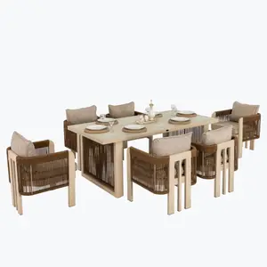 Set Table à Manger + 6 Fauteuils Atlas
