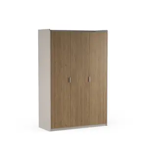 Armoire Dorian 3 Portes 133x56,5x200cm - Chêne Sable
