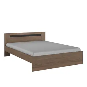 Lit Azuka 140 x 190 cm avec sommier – Wengé