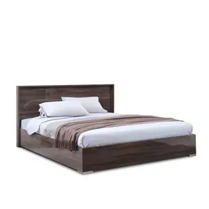 Lit Elegante avec sommier à lattes – 160x200cm – Greige brillant