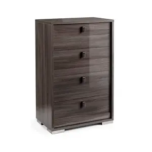 Commode Elegante – 4 tiroirs – 70x45x110cm – Greige brillant