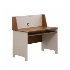 Bureau NOTTE avec Niche – Blanc / Chêne
