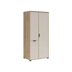 Armoire CHUCK – 3 portes – Chêne / Sable