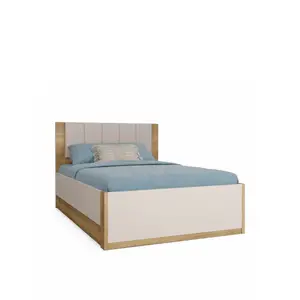 Lit OAK SQUERE 120 × 200 cm avec Coffre de Rangement – Oak / Cachemire