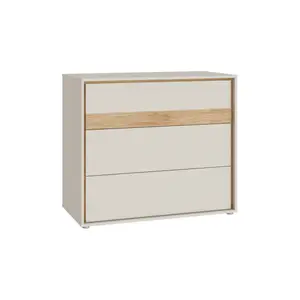 Commode WEXLIN – 3 Tiroirs – Oak / Cachemire