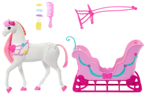 TRAINEAU ET CHEVAL CASSE-NOISETTE - BARBIE