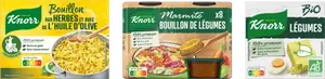 SUR LES PRODUITS PRÉSENTS EN MAGASIN DE LA GAMME BOUILLON “KNORR”.