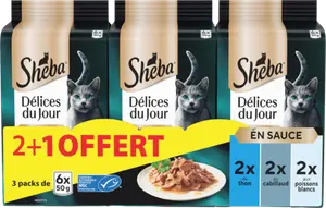 SACHET FRAÎCHEUR EN SAUCE POUR CHAT DÉLICES DU JOUR - SHEBA