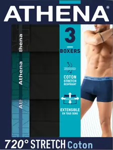 LOT DE 3 BOXERS HOMME - ATHENA