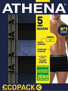 LOT DE 5 BOXERS HOMME - ATHENA