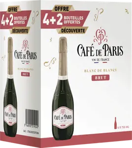 VIN BLANC MOUSSEUX BLANC DE BLANCS BRUT - CAFE DE PARIS