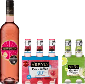 BOISSON AROMATISÉE À BASE DE VIN ROSÉ SAVEUR PAMPLEMOUSSE - VERYLY