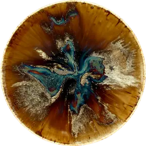 ASSIETTE CREUSE "VOLCANIA" MARRON Ø21CM - NOVASTYL