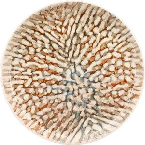 ASSIETTE PLATE "AMBRE" MARRON ET BEIGE Ø26 cm - NOVASTYL