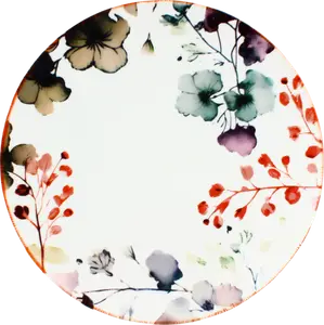 ASSIETTE PLATE "AQUARELLE" Ø26,5CM - NOVASTYL