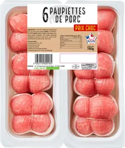 6 PAUPIETTES DE PORC