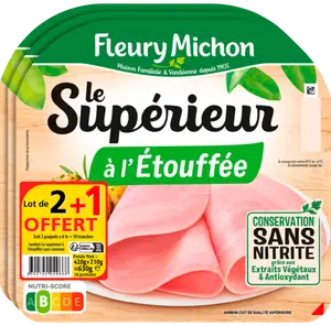 Jambon le Supérieur à l'étouffée conservation sans nitrite - FLEURY MICHON