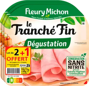Jambon le Tranché Fin Dégustation Conservation sans nitrite - FLEURY MICHON