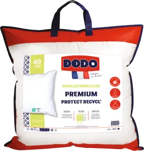 OREILLER MOELLEUX PREMIUM PROTECT RECYCL' 60X60 CM - DODO