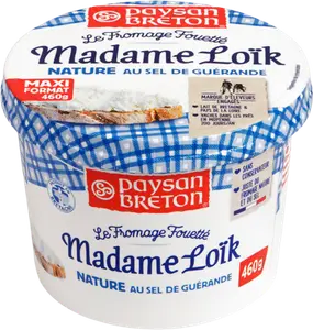 Le Fromage fouetté Madame Loïk Nature au sel de guérande 24% Mat.Gr. Maxi format - PAYSAN BRETON