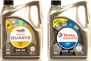 SUR LES PRODUITS PRESENTS EN MAGASIN DE LA GAMME D'HUILE AUTO "TOTAL"