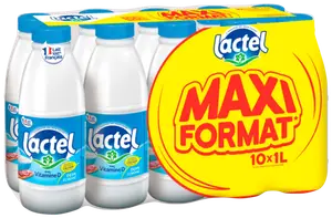 Lait uht vitamine D demi écrémé maxi format - LACTEL