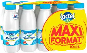 Lait UHT Matin Léger Demi-écrémé Sans Lactose 1,2% Mat. Gr. maxi format - LACTEL
