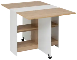 TABLE CONSOLE DÉPLIABLE A RABATS SUR ROUES - 5 FIVE