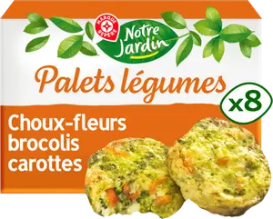 8 PALETS DE LÉGUMES CHOUX-FLEURS, BROCOLIS ET CAROTTES SURGELÉS - NOTRE JARDIN