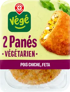 2 PANÉS POIS CHICHES ET FÉTA "VÉGÉ"
