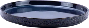 ASSIETTE PLATE "GUSTAVE" BLEUE 25,5CM
