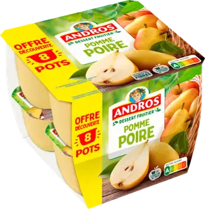 Compotes Pomme Poire Offre découverte - ANDROS