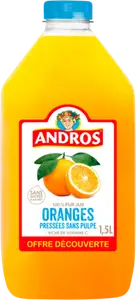 Jus d'oranges pressées sans pulpe Offre découverte - ANDROS